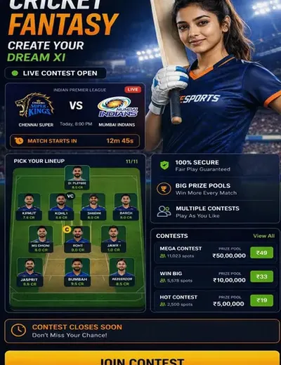 A57bet (a 57 bet) fantasy cricket & matchday visual 3